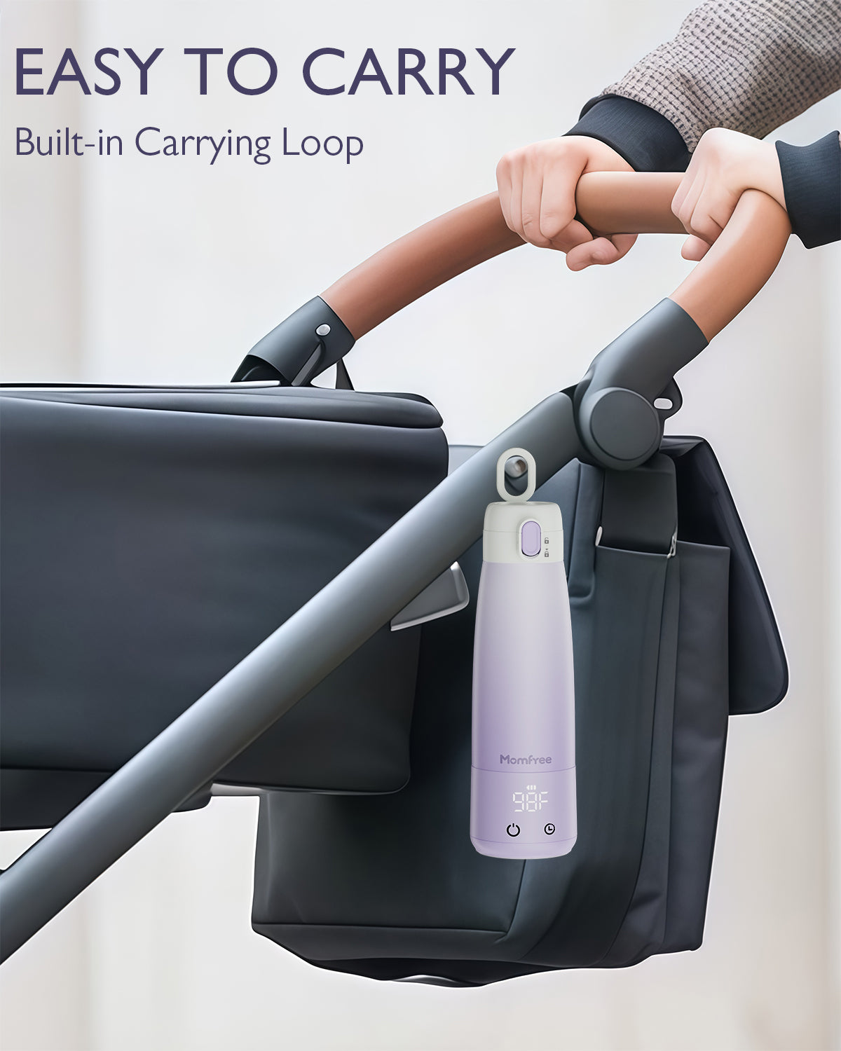 Baby Milk Warmer for Breast Formula: Cordless Portable Heating Bottle with Smart Touch LED Temperature