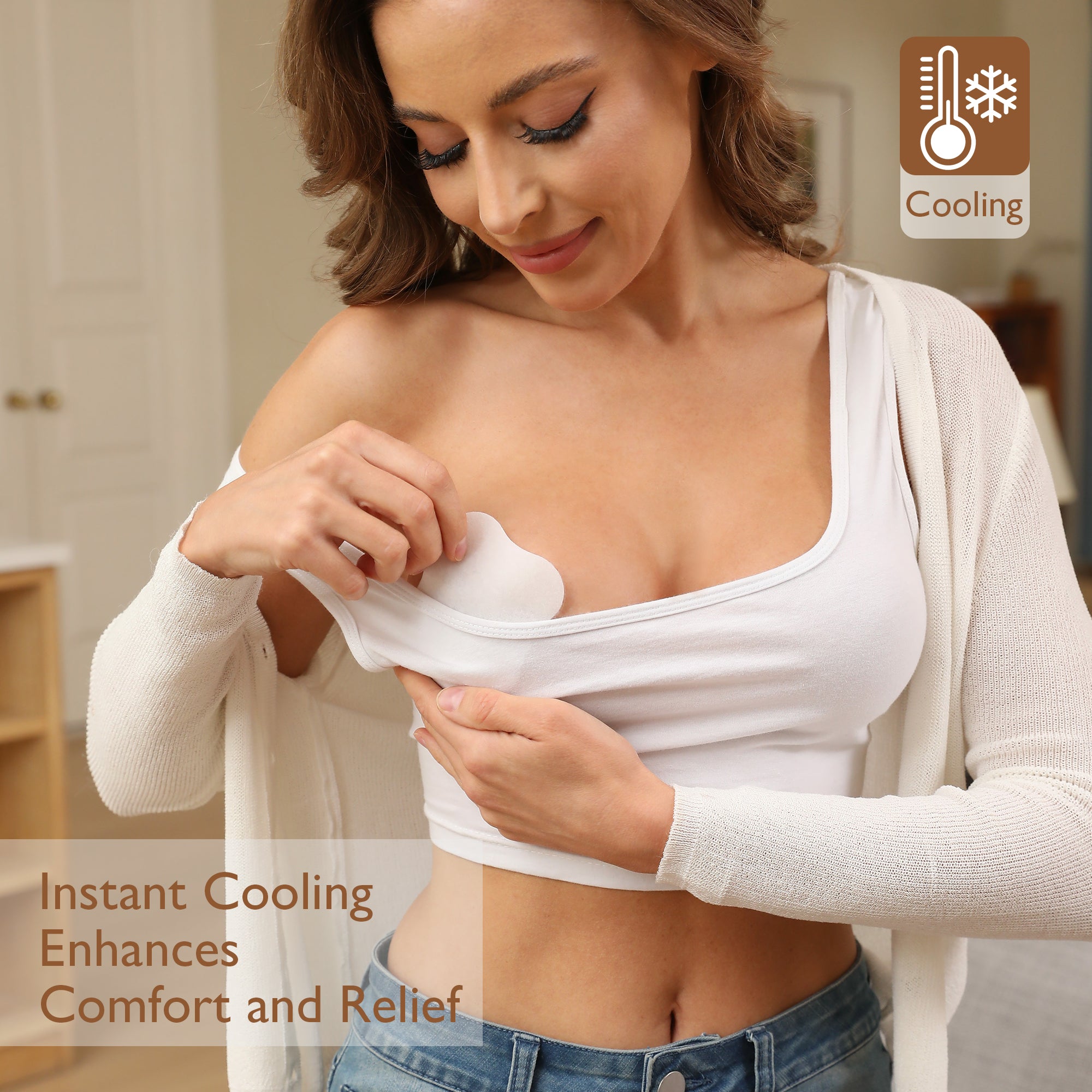 4Packs(8 Count) Cooling Nipple Pads for Breastfeeding: Hydrogel Gel Pad Instant Cooling Relief | Promotes Healing Irritated Nipples