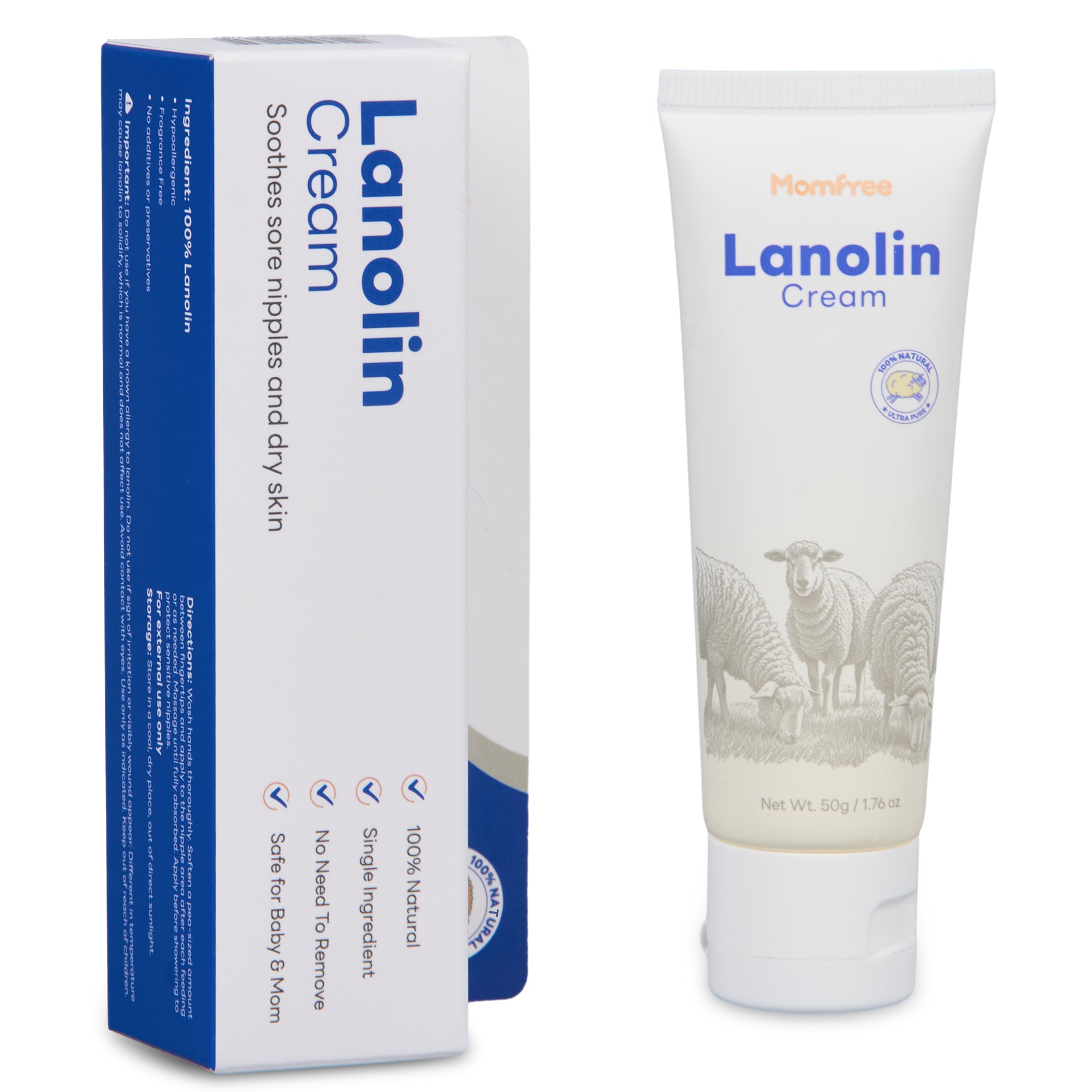 Nipple Cream Safe for Breastfeeding: Lanolin Nipples Balm 100% Natural | Sore Nipple Relief & Cracked | Soothing Protection for Nursing Moms