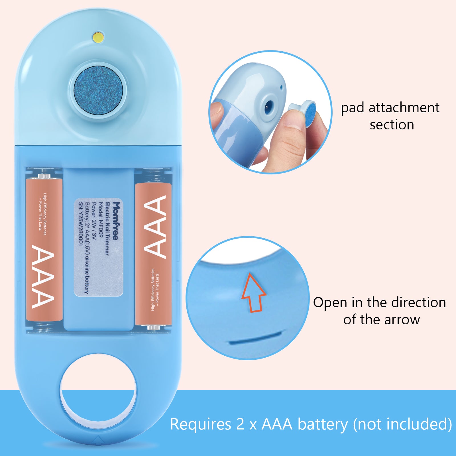 Baby Nail File Electric, 4-in-1 Baby Nail Trimmer Electric with Storage Case & Night Light for Newborn/Infant/Toddler/Kids, Nail Clipper/Scissor Nail Care Set for Toenails and Fingernails