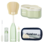 Silicone Baby Bottle Brush Set with Travel Case