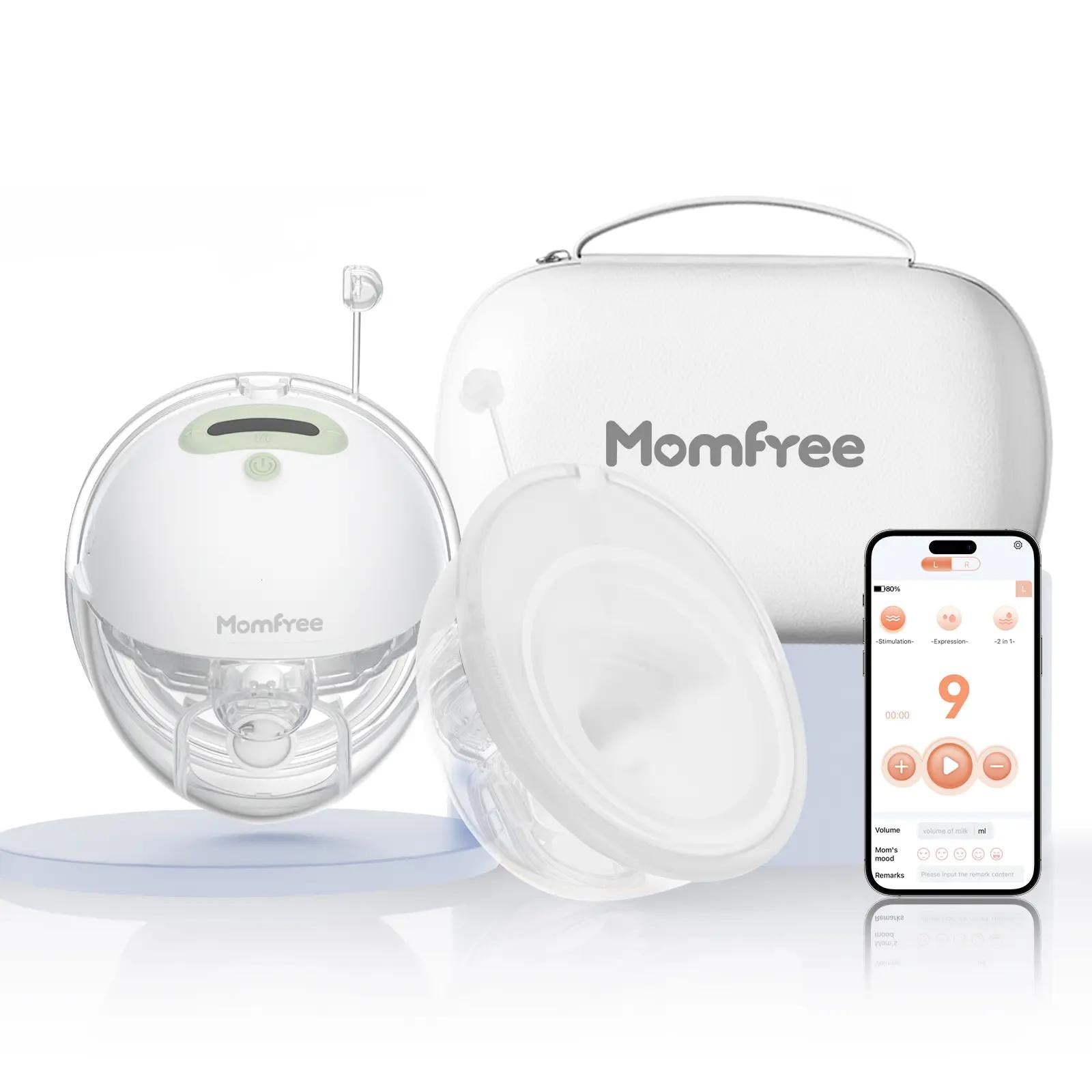 F6 Double Wearable Breast Pump with App Control – Green