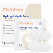 Cooling Hydrogel Nipple Pads for Breastfeeding – 24 Count