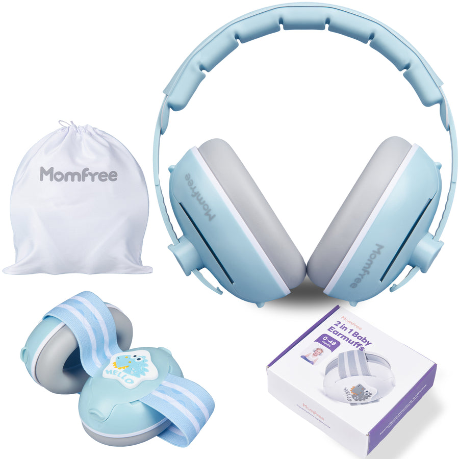2-in-1 Baby Noise Reduction Earmuffs with Adjustable Headbands