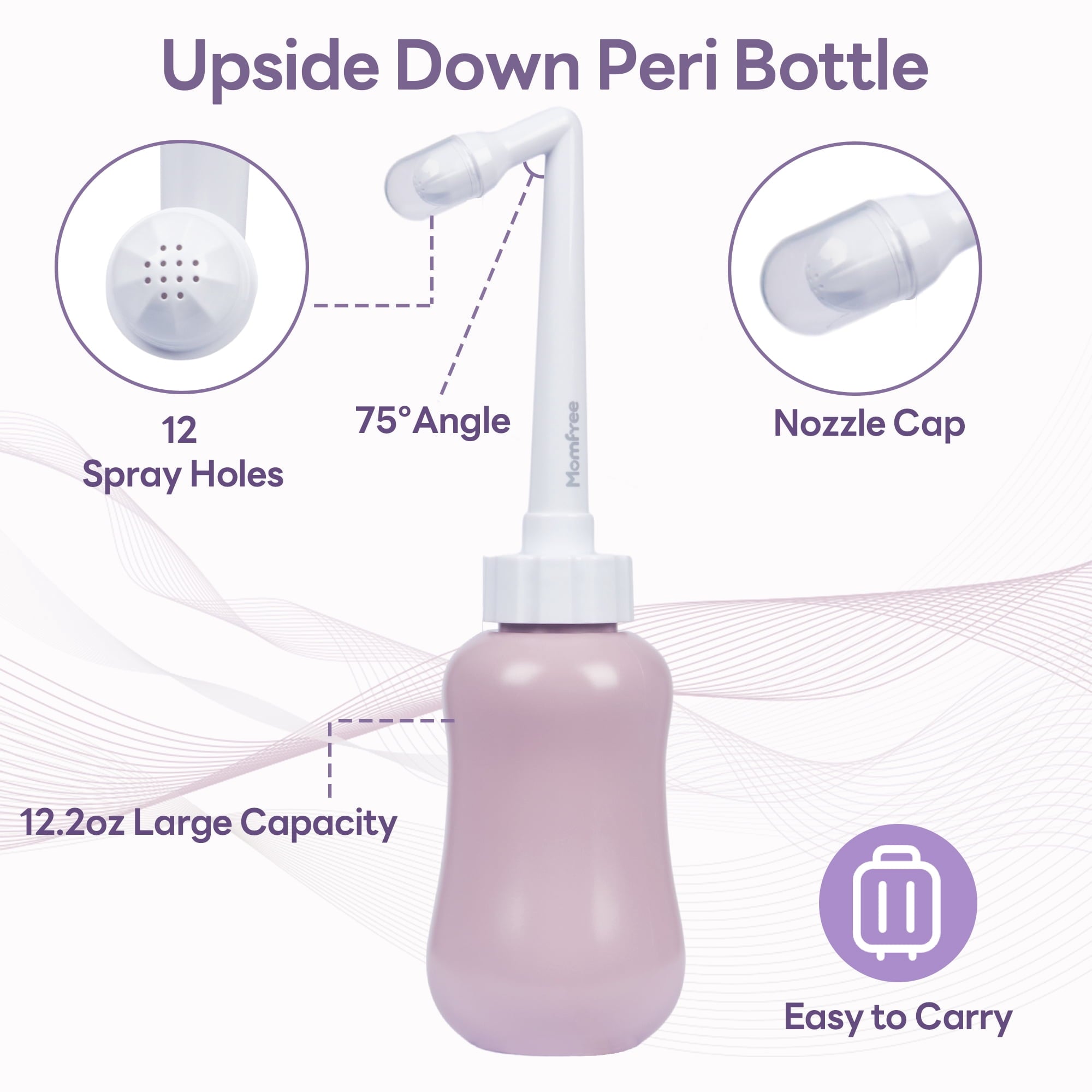 Momfree Postpartum Recovery Kit, 7 Piece, Peri Bottle, Disposable Underwear, Witch Hazel Liners, Soothing Pads, Perineal Foam, Hospital Bag Essentials