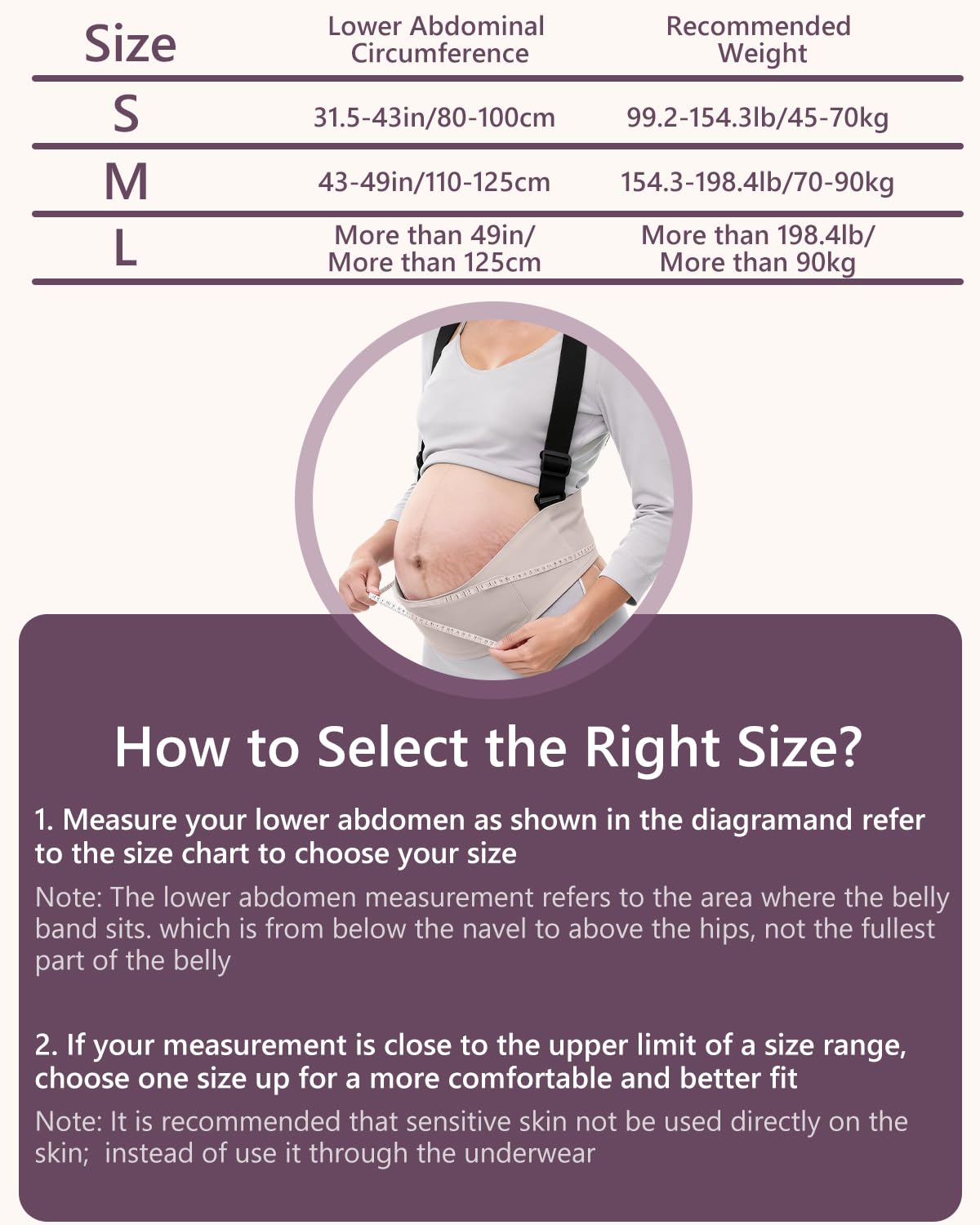 Adjustable Maternity Support Belt with Shoulder Straps