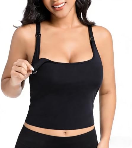 Sports Nursing Bras for Breastfeeding, Yoga Crop Top Soft Supportive Maternity Bralette with Built in Padded Bra|B0G4W57KNW