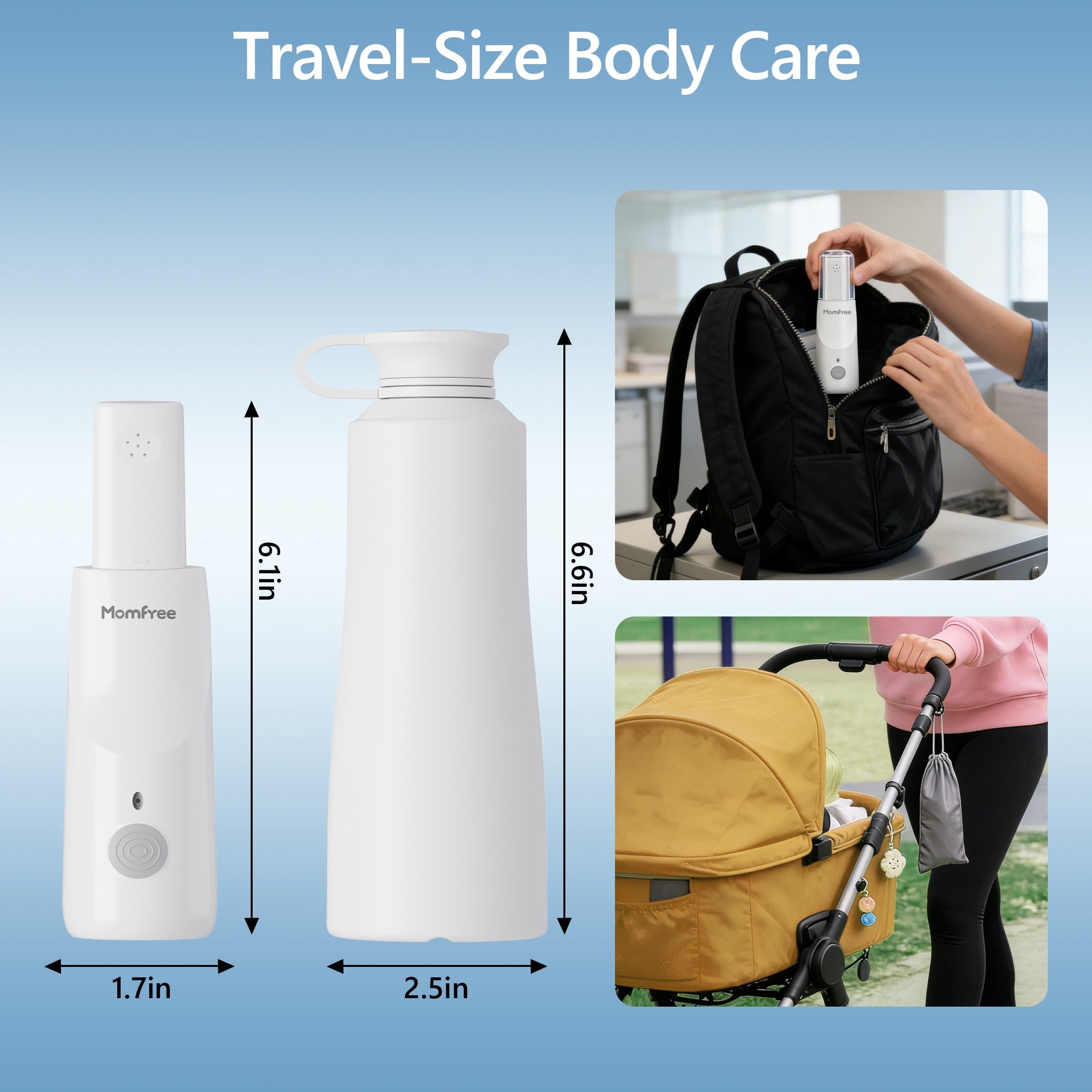 Momfree Electric Portable Bide-Rechargeable Travel Bidet for Hygiene Cleaning