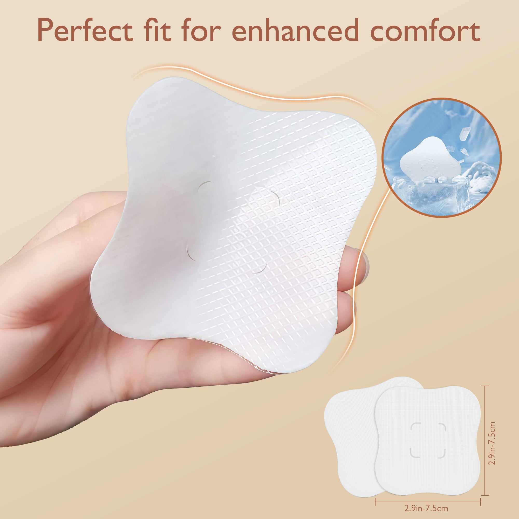 4Packs(8 Count) Cooling Nipple Pads for Breastfeeding: Hydrogel Gel Pad Instant Cooling Relief | Promotes Healing Irritated Nipples