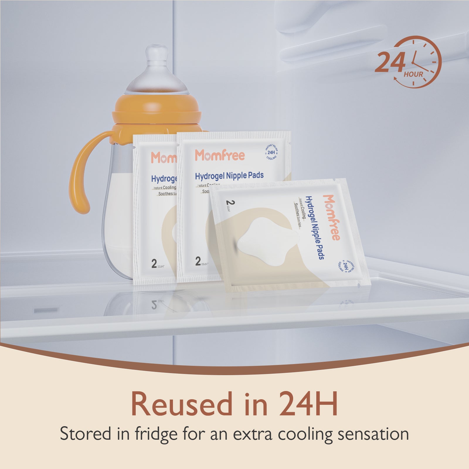 4Packs(8 Count) Cooling Nipple Pads for Breastfeeding: Hydrogel Gel Pad Instant Cooling Relief | Promotes Healing Irritated Nipples