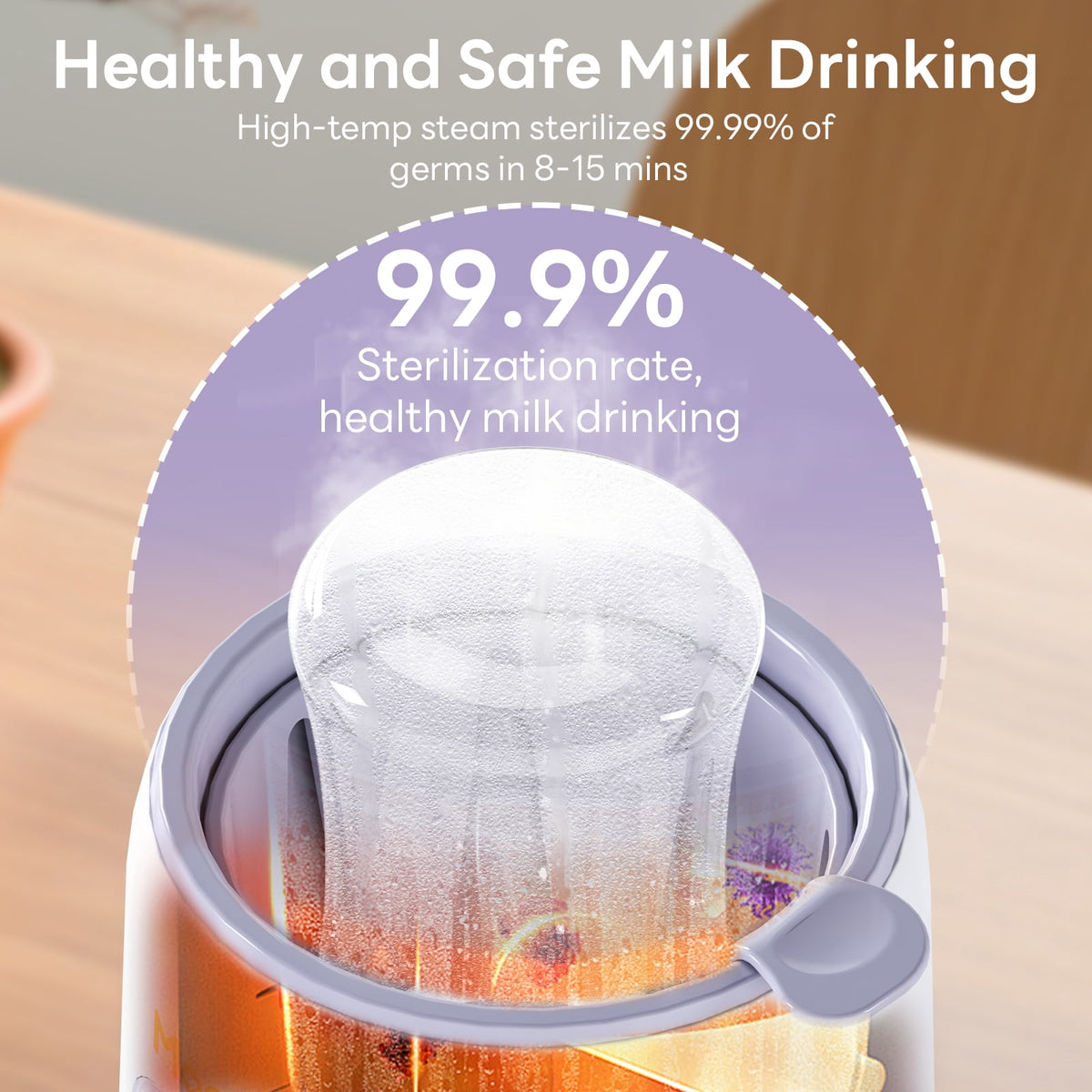 Momfree Baby Essentials Bottle Warmer,8-in-1 Baby Milk Warmer with Smart Temperature Control Fast Baby Food Heater,Automatic Shut-Off Breastmilk Warmer,with Defrost Keep for All Bottles