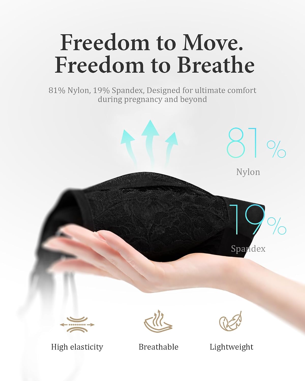Hands Free Pumping Bra for Breastfeeding, Comfortable Lace Pumping Bra, Wireless Breast Pump Bra for Everyday Wear