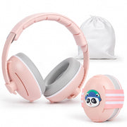 2-in-1 Baby Ear Muffs for Noise Reduction, Ear Protection Earmuffs with Adjustable Headband for Babies and Toddlers 0 to 48 Months, Noise Cancelling Headphones Ideal Infant Airplane, Travel
