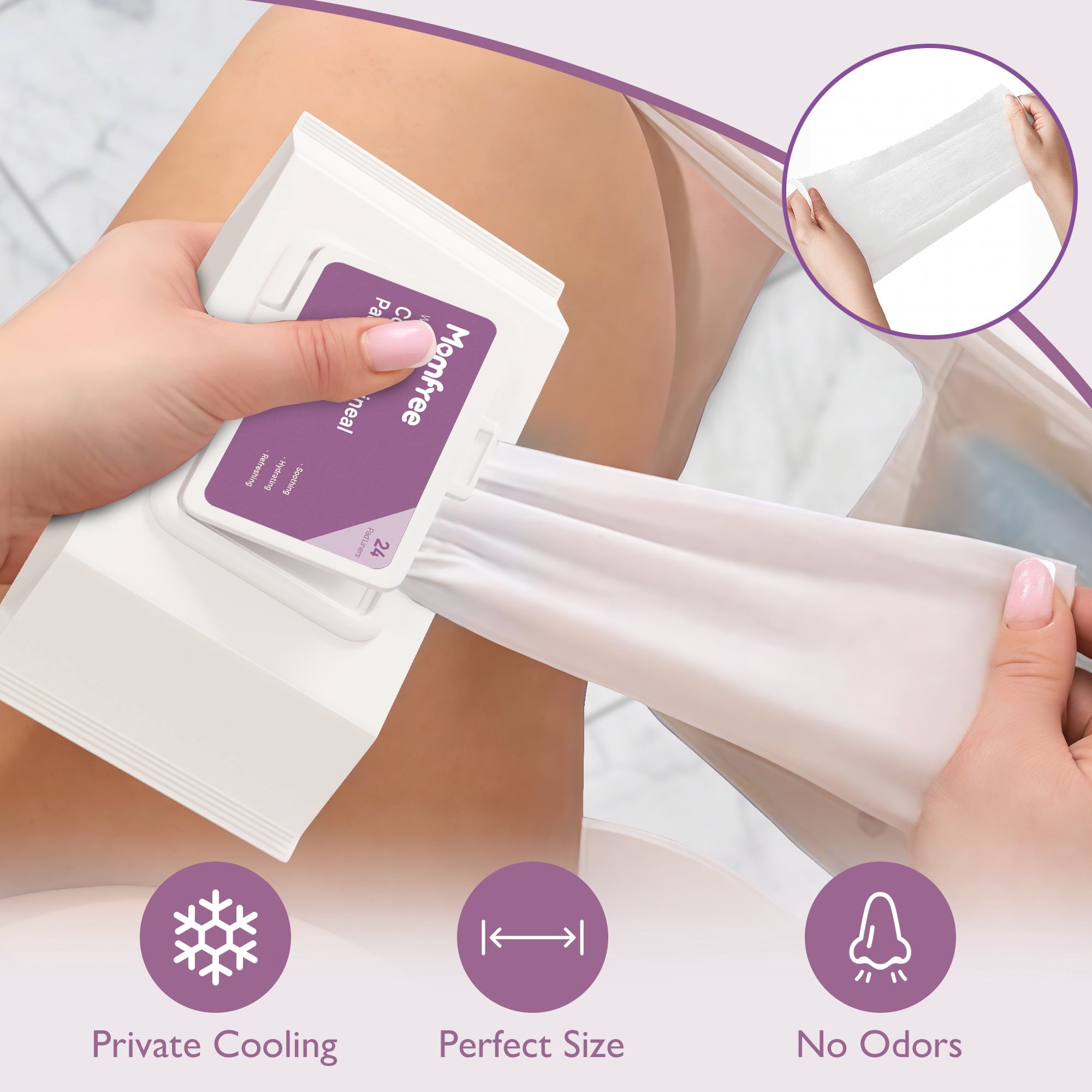 Momfree Postpartum Recovery Kit, 7 Piece, Peri Bottle, Disposable Underwear, Witch Hazel Liners, Soothing Pads, Perineal Foam, Hospital Bag Essentials
