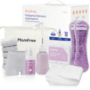 Momfree Postpartum Recovery Kit, 7 Piece, Peri Bottle, Disposable Underwear, Witch Hazel Liners, Soothing Pads, Perineal Foam, Hospital Bag Essentials