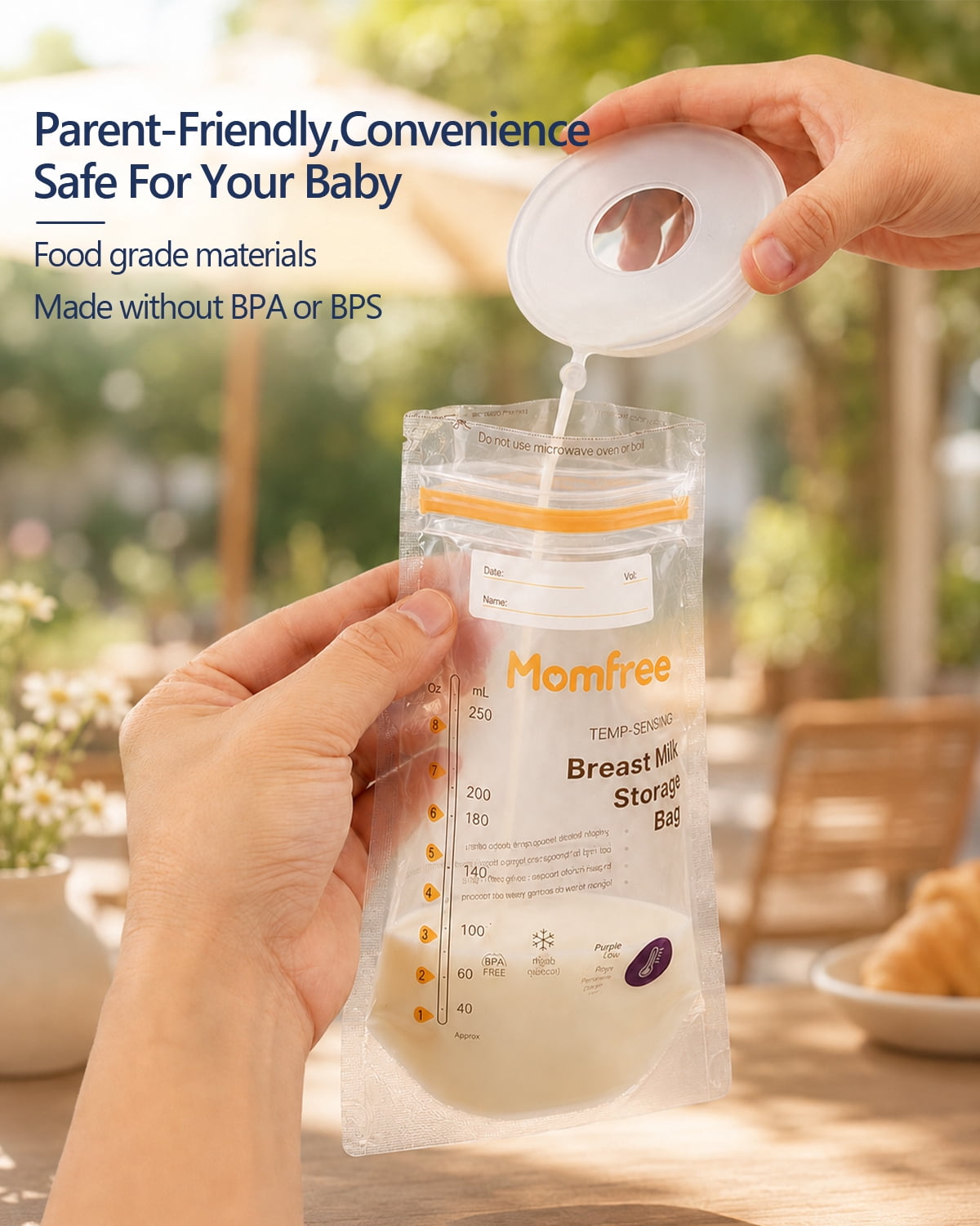 Momfree Manual Breast Pump, Breast Pumping Essentials Kit with Breastmilk Storage Bags, Nursing Pads, Breast Milk Collector, Nursing Cover & Storage Bag for At Home & On-the-Go Breastfeeding Moms