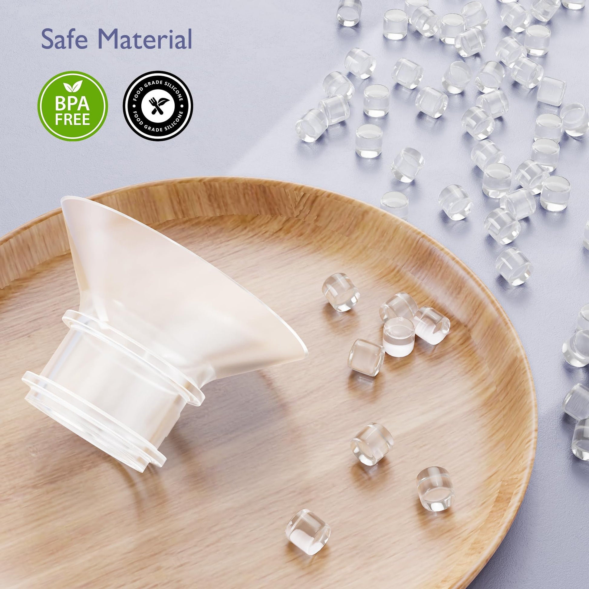 Momfree 8PCS Flange Sizing Kit 15/17/19/21 for 24mm Flanges,Soft Silicone Insert Compatible Momcozy/Spectra/Medela Breast Pump,Breast Pump Essential