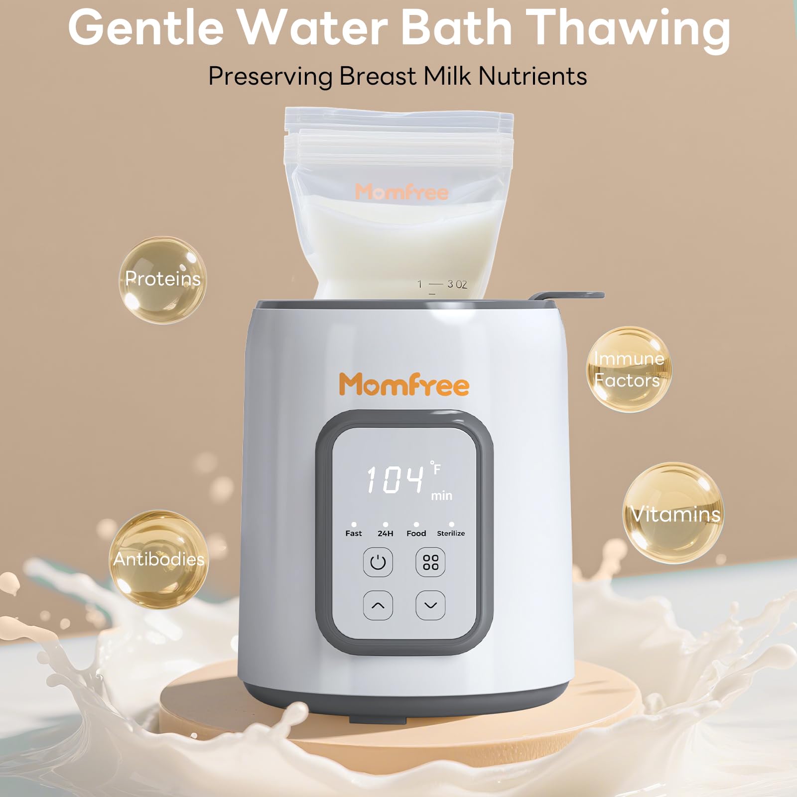 Bottle Warmer, 8-in-1 Fast Baby Bottle Warmer for Breastmilk and Formula,Milk Warmer with Accurate Temperature Control and Automatic Shut-Off,Multifunctional Bottle Warmers for All Bottles,Green